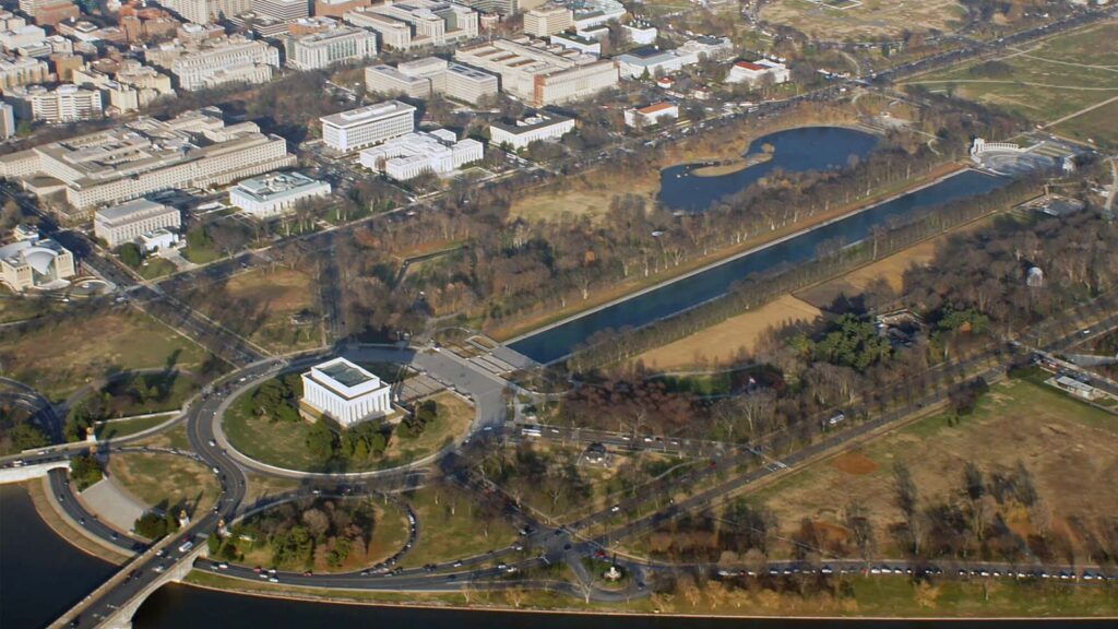 Aerial of National Mall